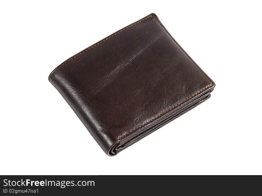 This is a beautiful men leather wallet isolated on a white background.