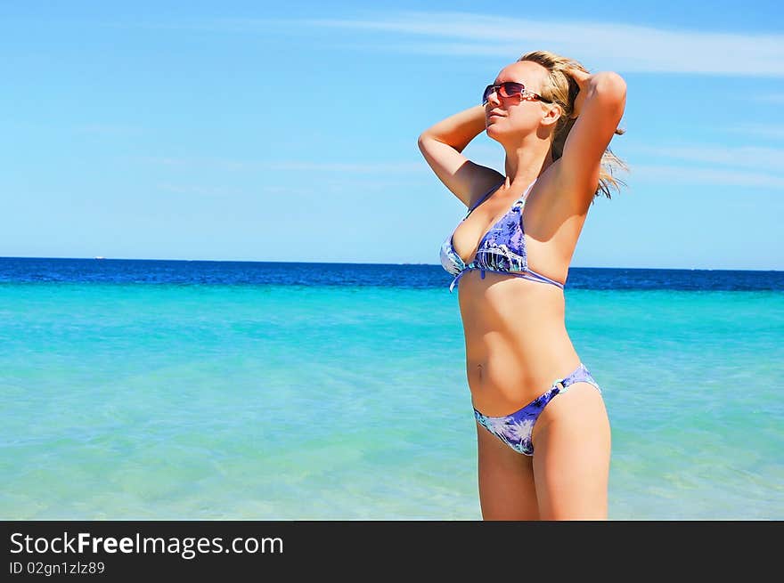 Girl near the ocean