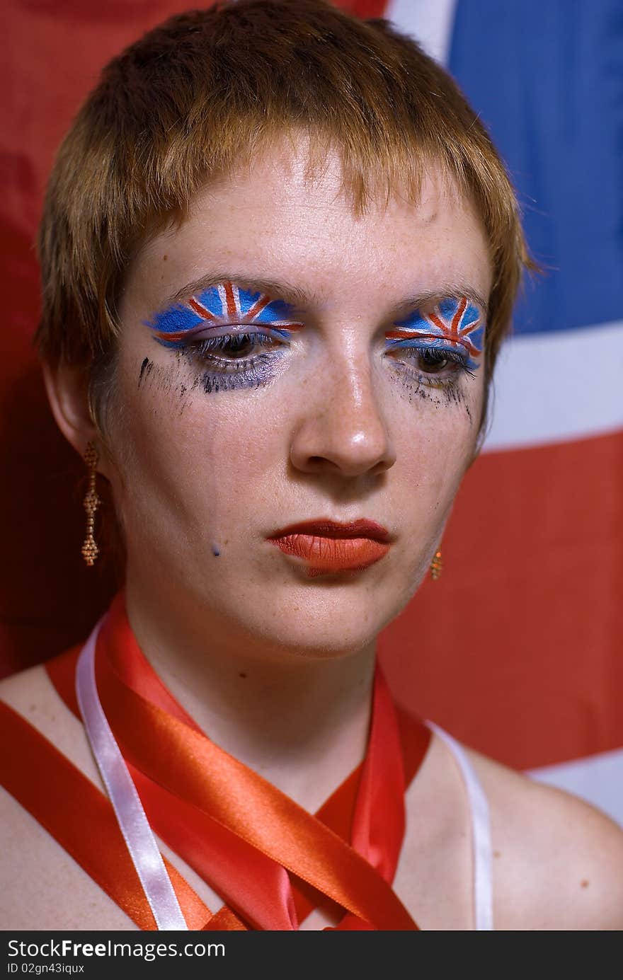 Great britain flag face art