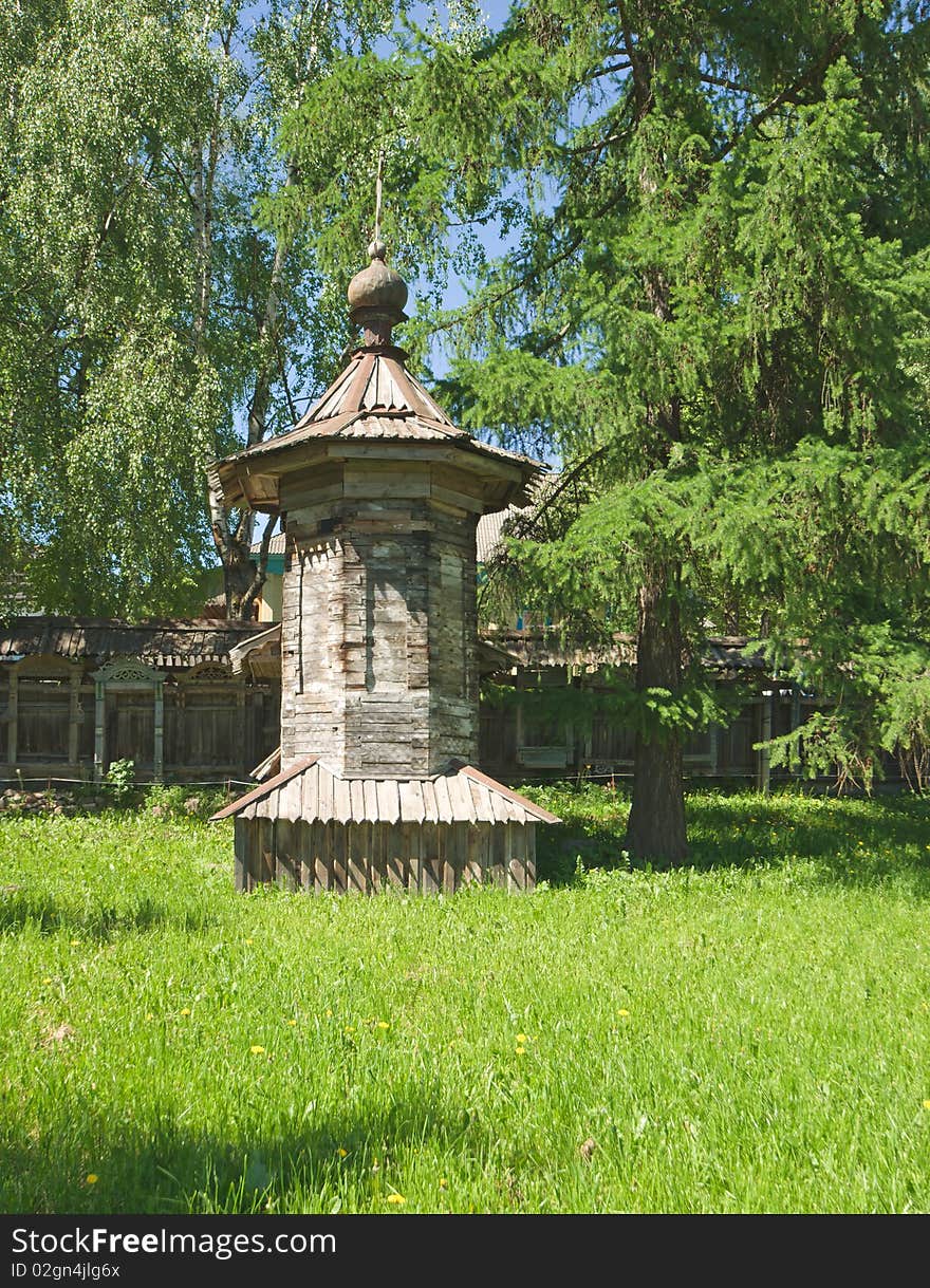 Old village house in sunny day, Russia. Old village house in sunny day, Russia.