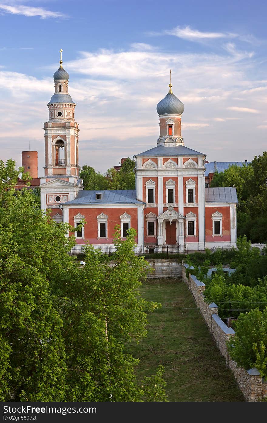 Early morning, view on Church in Serpuhov, Russia