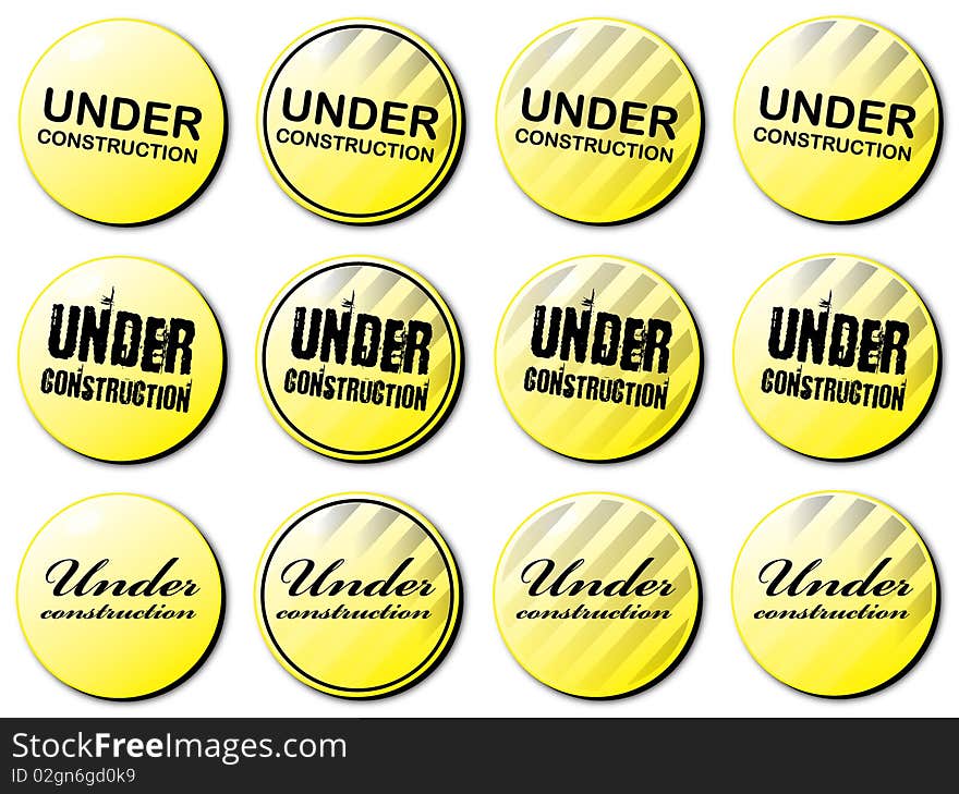 Under construction icon set