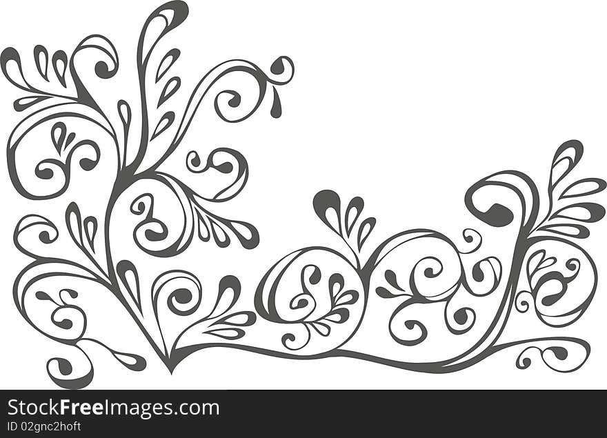 Black and white ornamental background. retro style