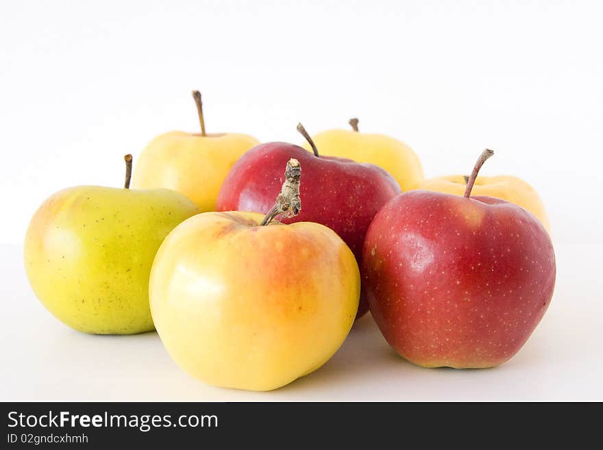 Isolated apples on white background