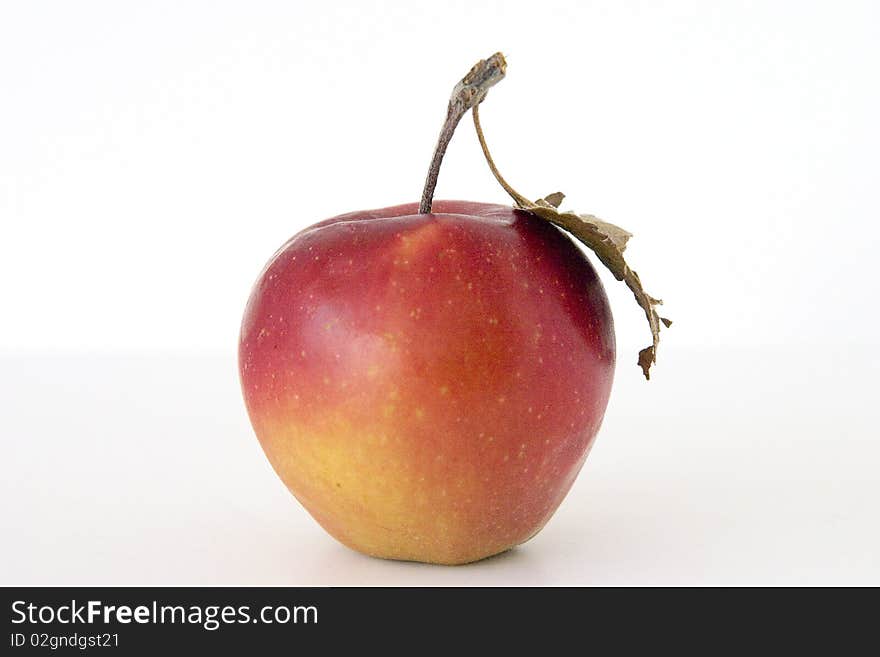 Isolated red apple on white background