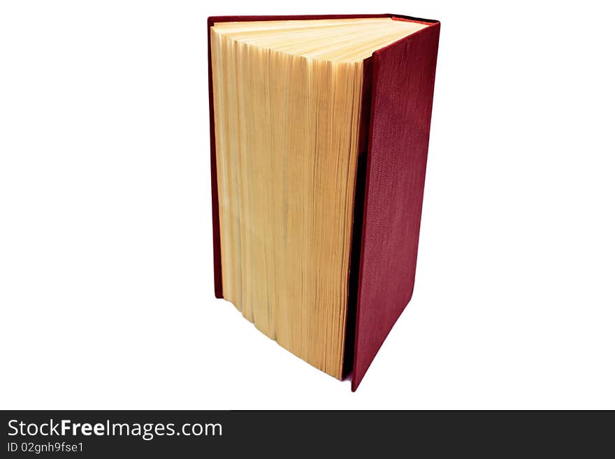 Open book standing on a white background