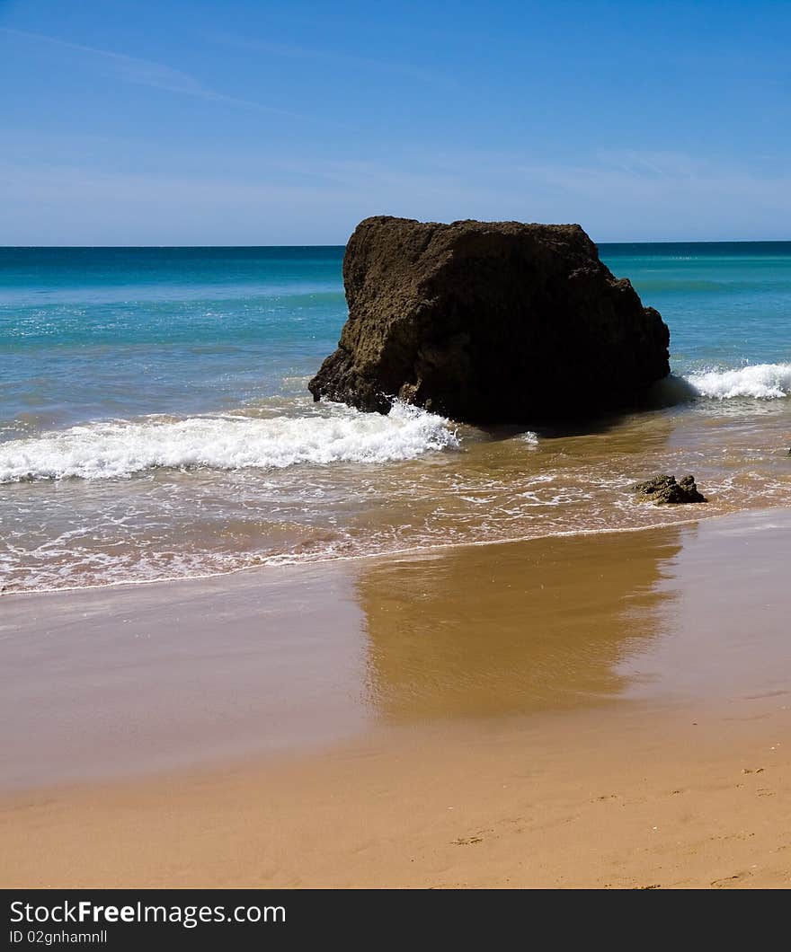 Summer scene , praia da rocha beach,portugal-algarve