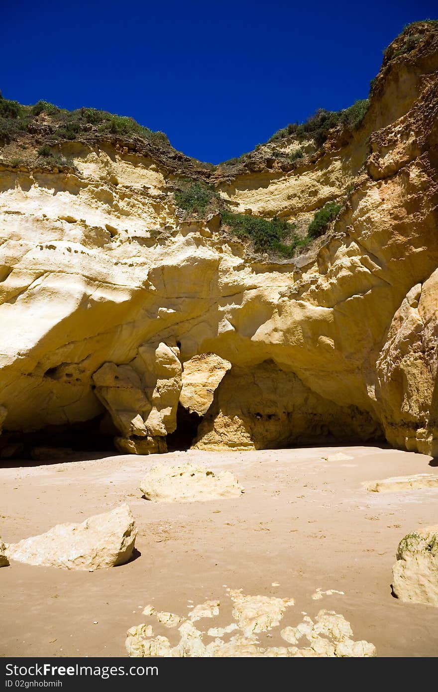 Summer scene , praia da rocha beach,portugal-algarve