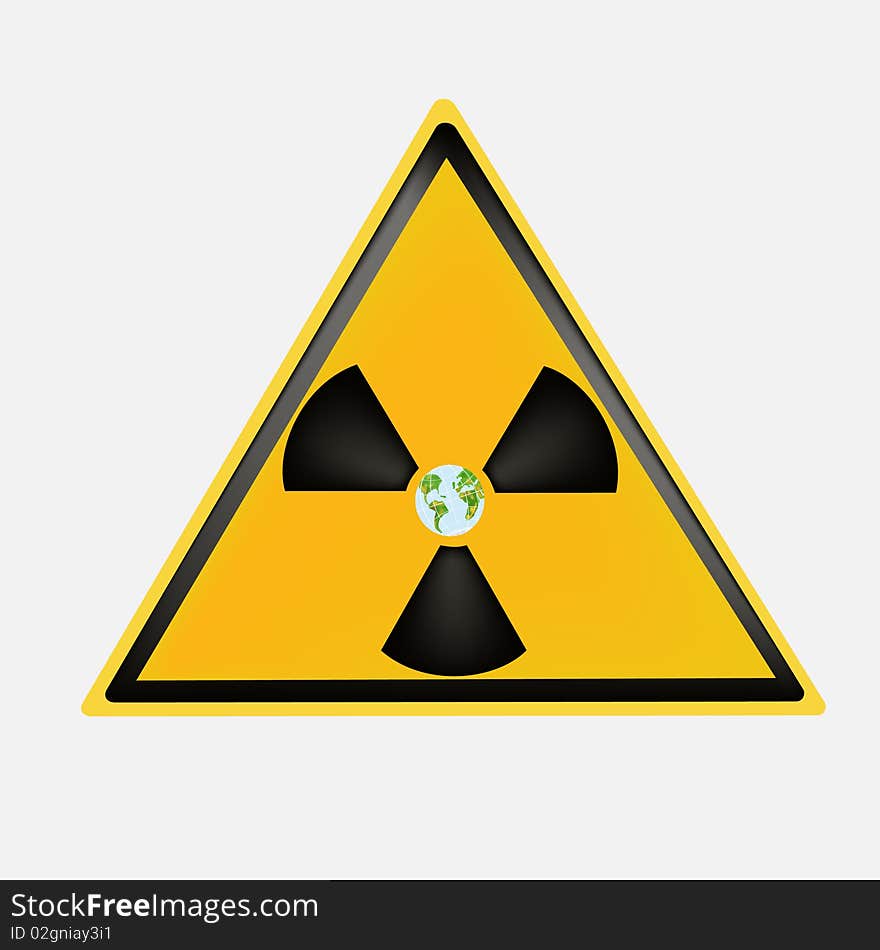 Radiation icon.abstract  illustration.