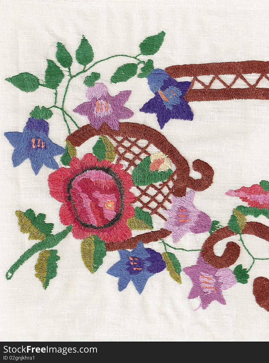 National style of embroidery.