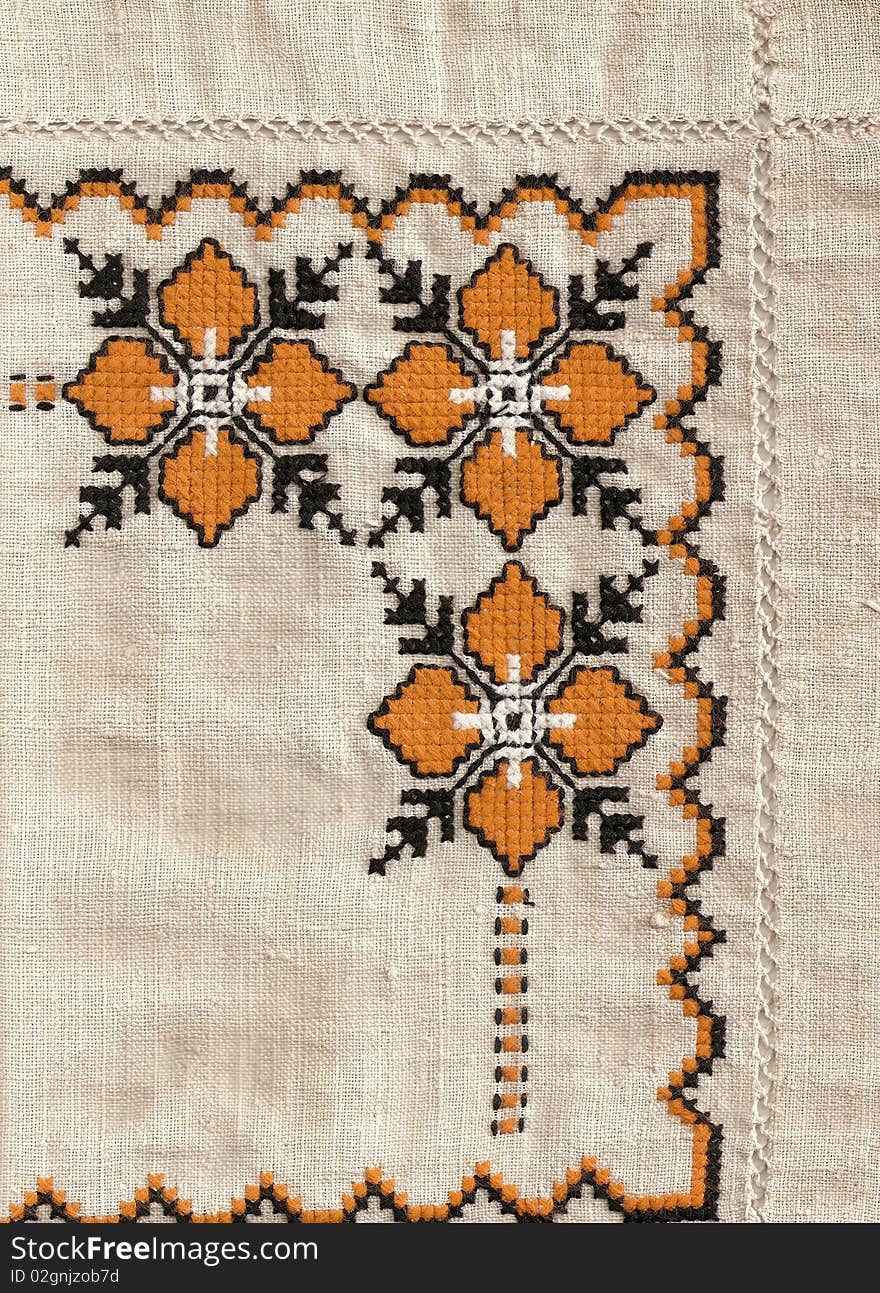 National style of embroidery.