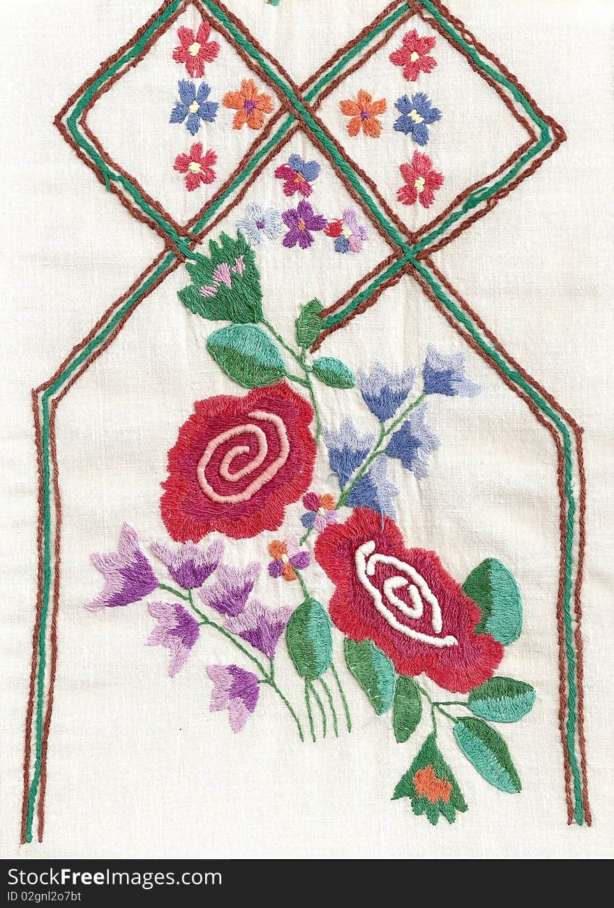 National style of embroidery.