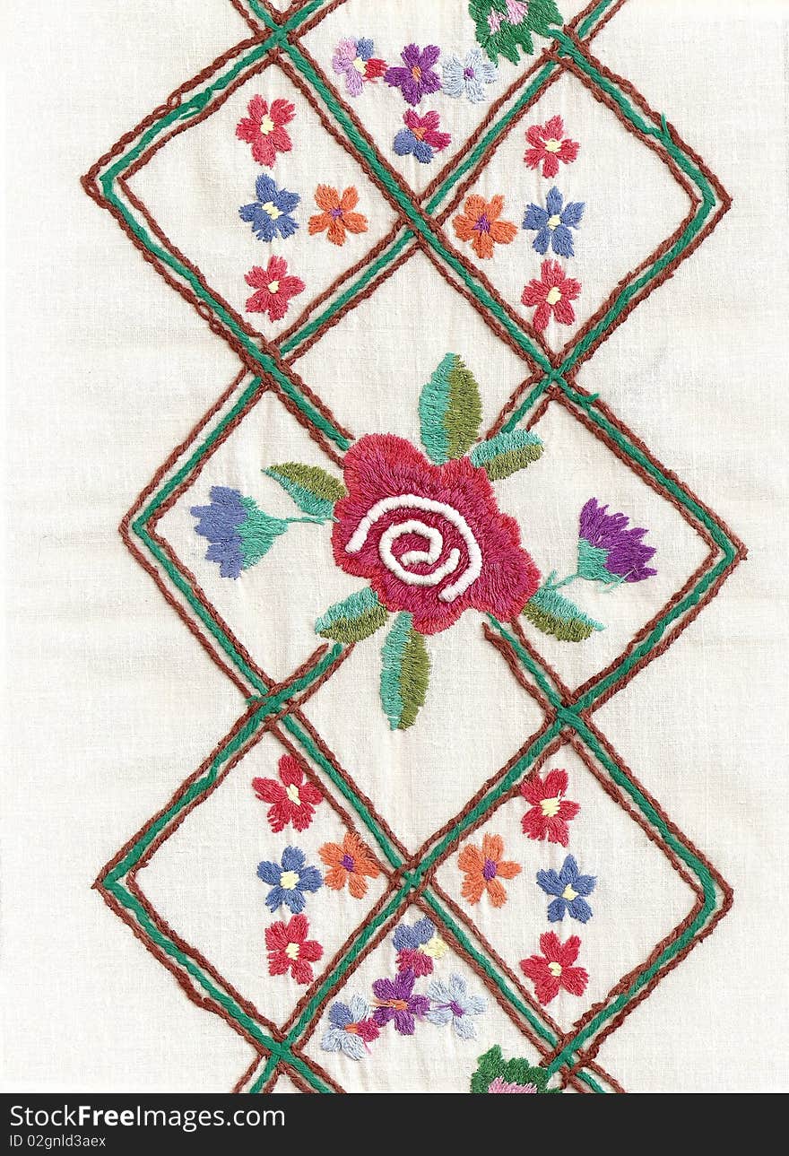 National style of embroidery.