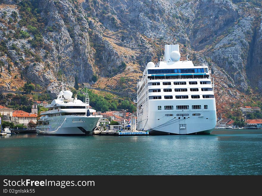 Passenger ship in harbor