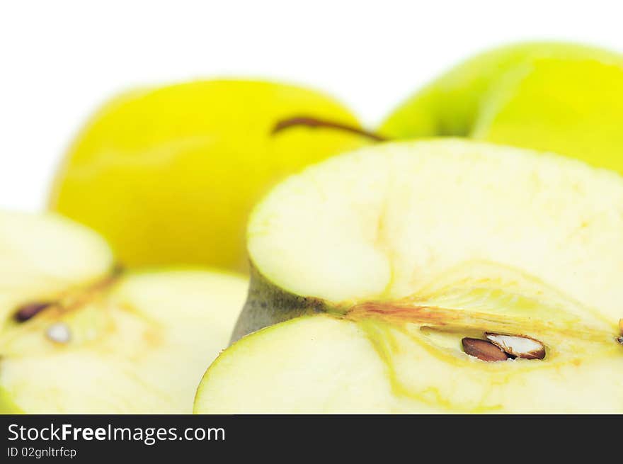 Yellow Apples Isolated On White