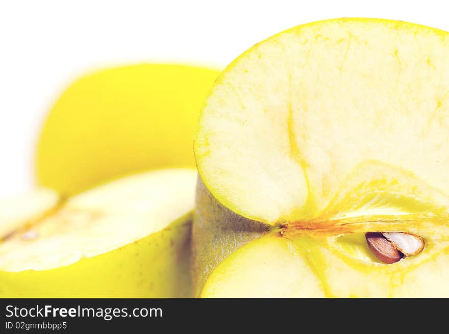 Yellow Apples Isolated On White