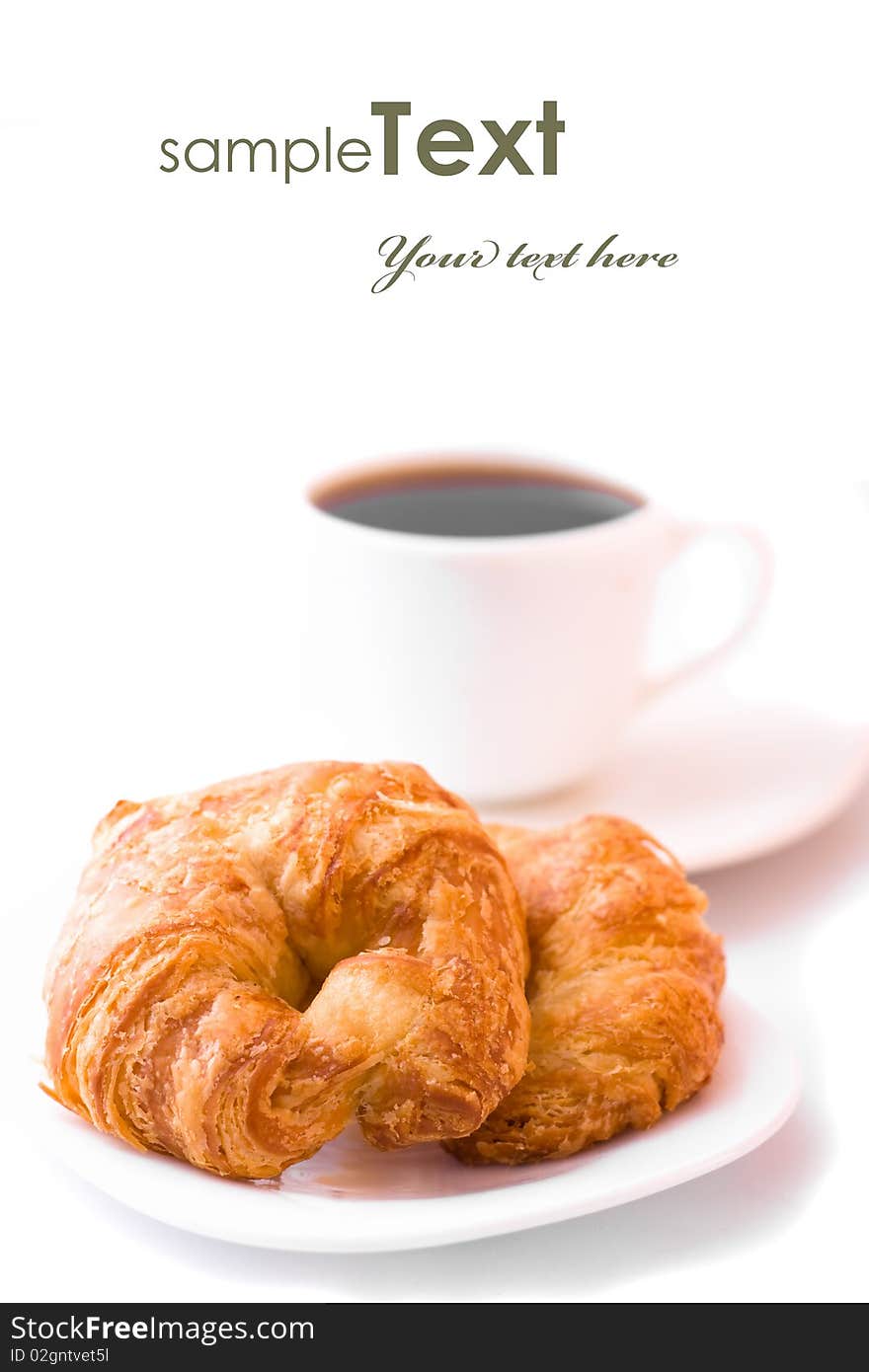 Breakfast isolated on white background