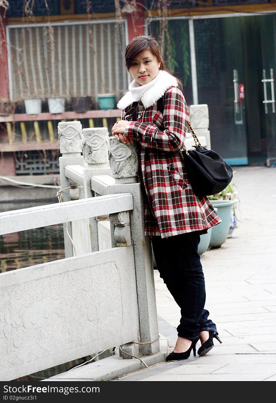 Beautiful Chinese girl in the park