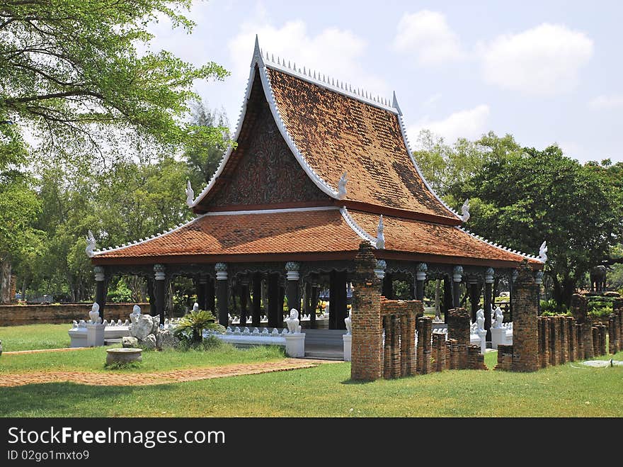 Thai Style House in Thai Ancient City