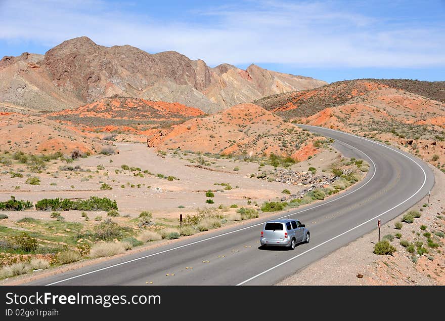 Driving Through Lake Mead National Recreation Area