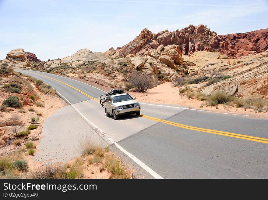 Driving Through Valley of Fire State Park