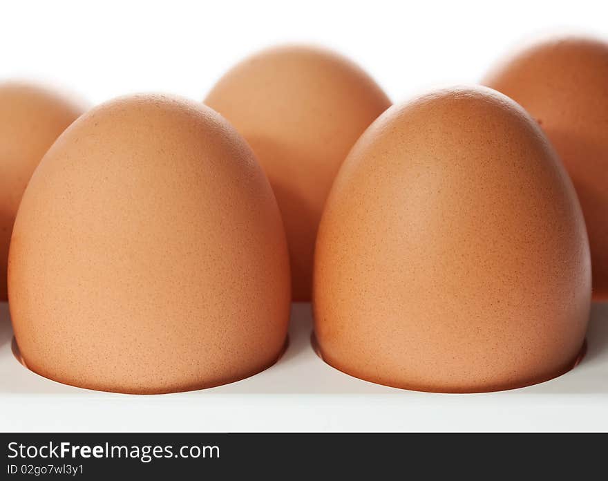 Eggs in a plastic basket