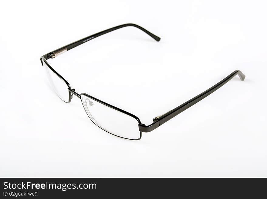 Black glasses isolated on white