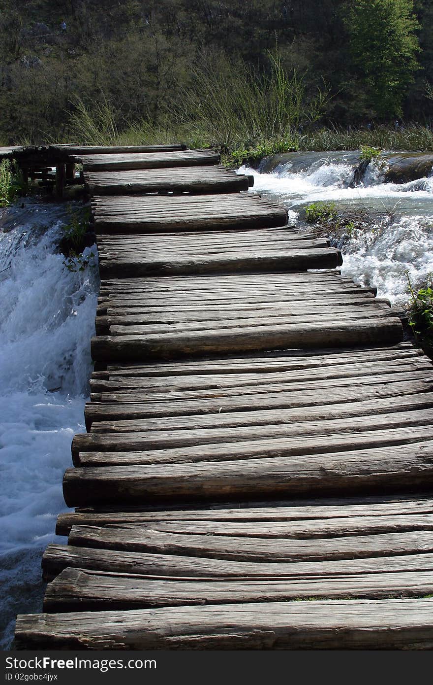 Wooden pathway in Plitvice Lakes