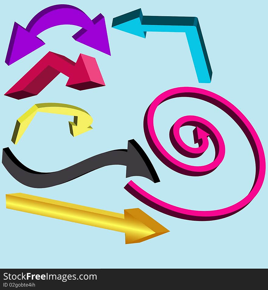 Set of arrows. Vector illustration