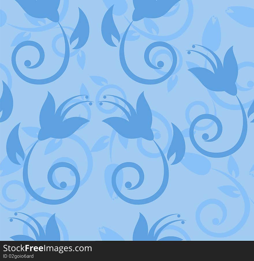 Floral seamless background in pastel shades