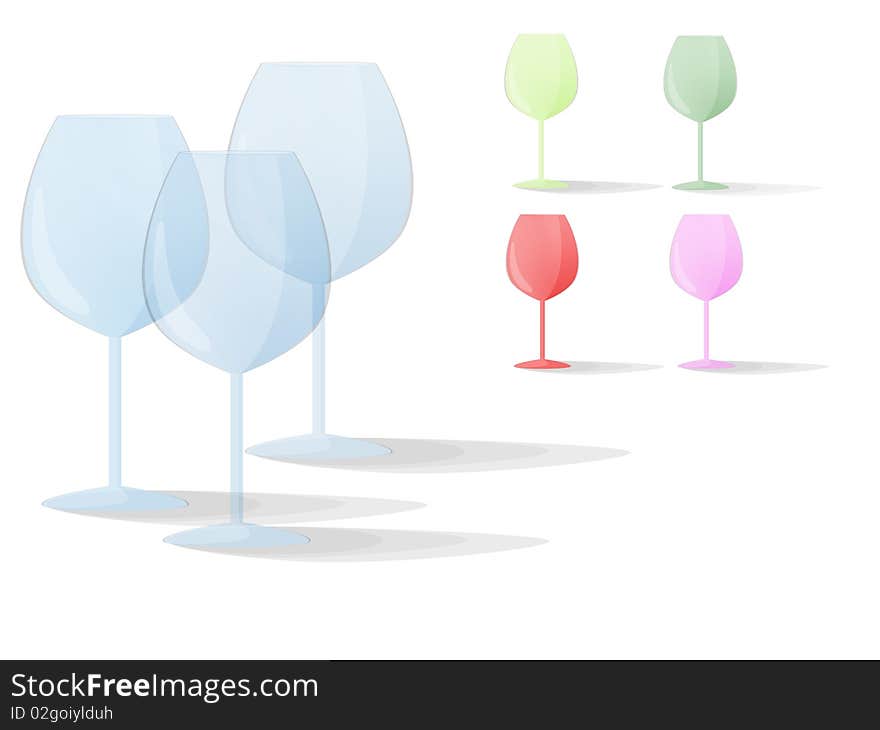 Transparent Wine Glasses