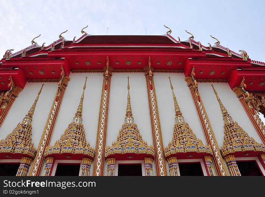 Buddism church artistical texture thailand style