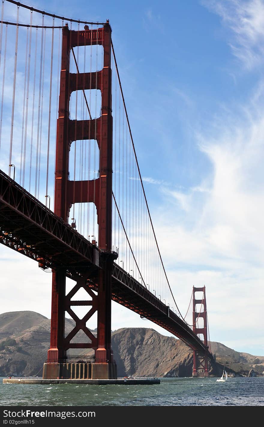 The most famous Golden Gate bridge at San Francisco, California, USA