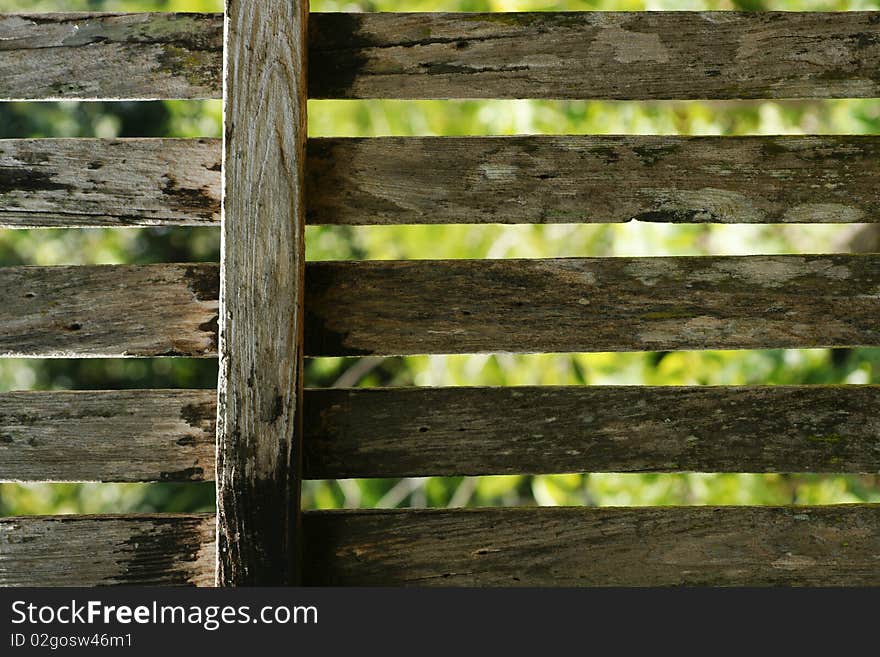 Wooden fence