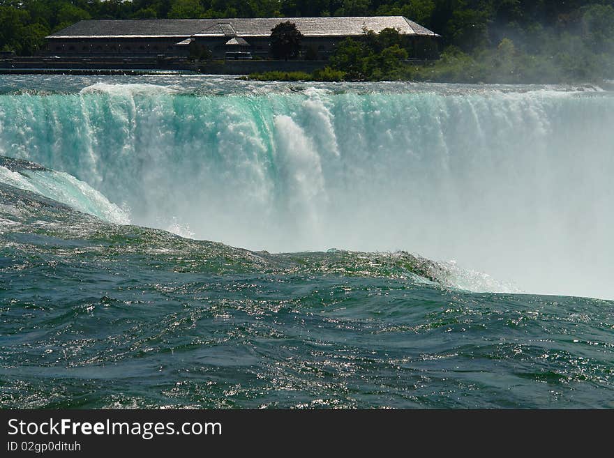 Niagara fall close up view