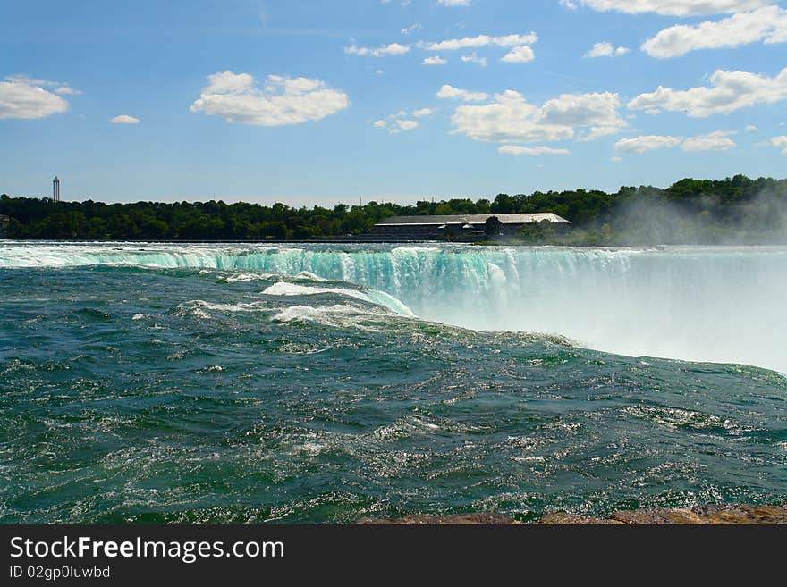 Niagara fall close up view