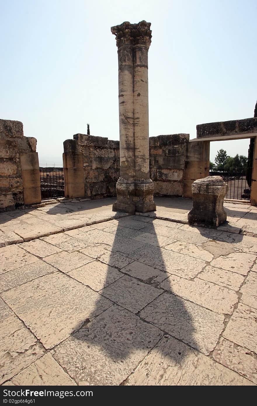 Ruins of the great synagogue of Capernaum, Israel. Ruins of the great synagogue of Capernaum, Israel.