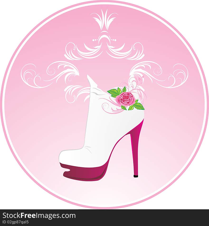 Elegant Female Shoes. Sticker