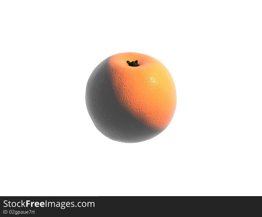 Isolated orange on white background