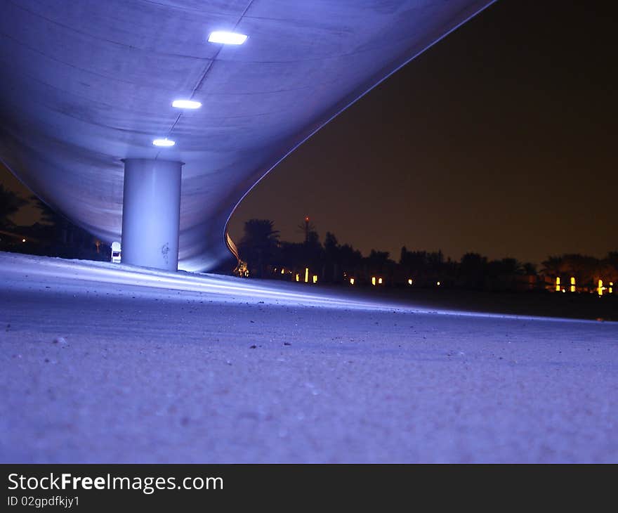 Bridge in purple light