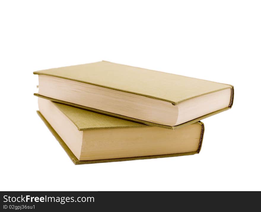 Books on a white background