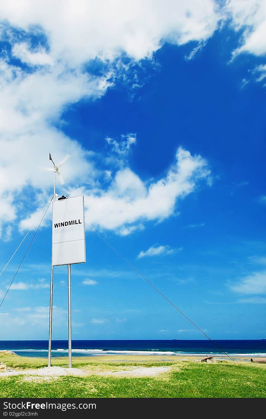 A white windmill at Seaside