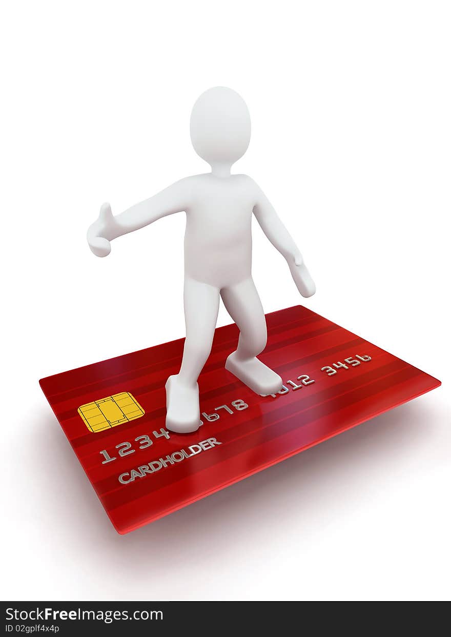 3d person on credit card