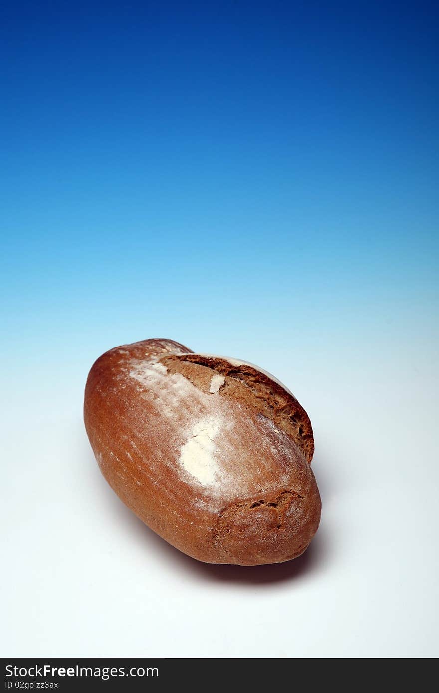 Dark bread isolated on the background.