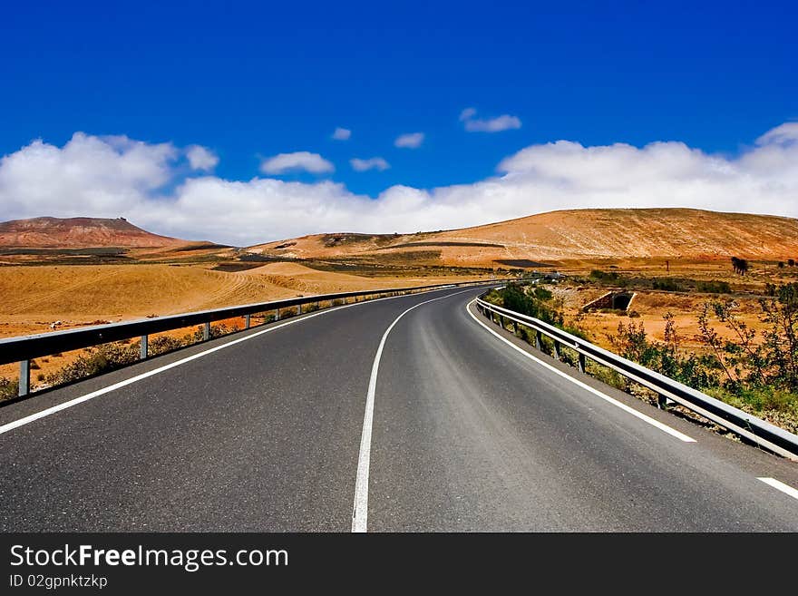 Road on Canary island Lanzarote