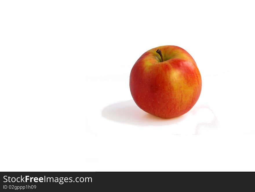 Red tasty apple isolate on white background. Red tasty apple isolate on white background