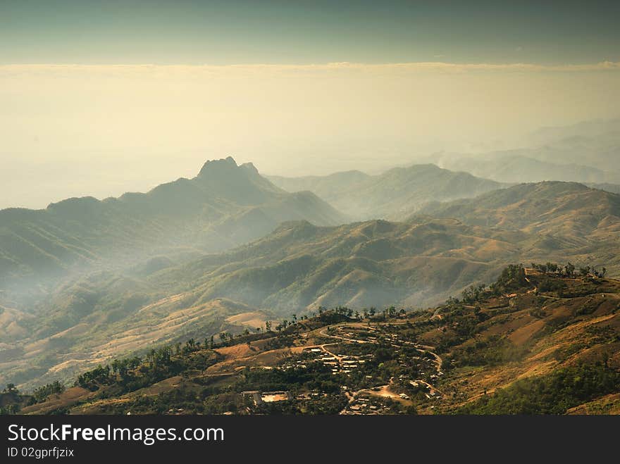 Up high in Tubberk peak at Petchaboon, Thailand. Up high in Tubberk peak at Petchaboon, Thailand