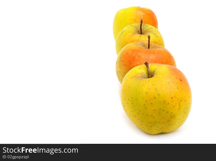 A green apple isolated on a white background