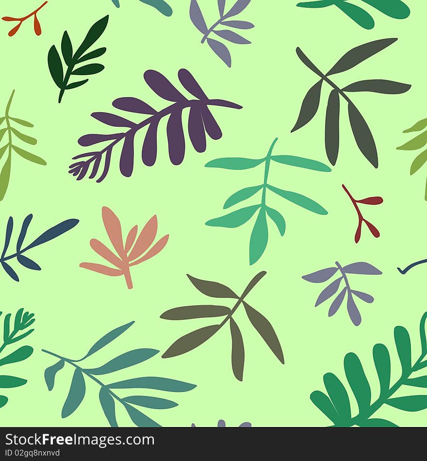 Seamless Background With Leaves