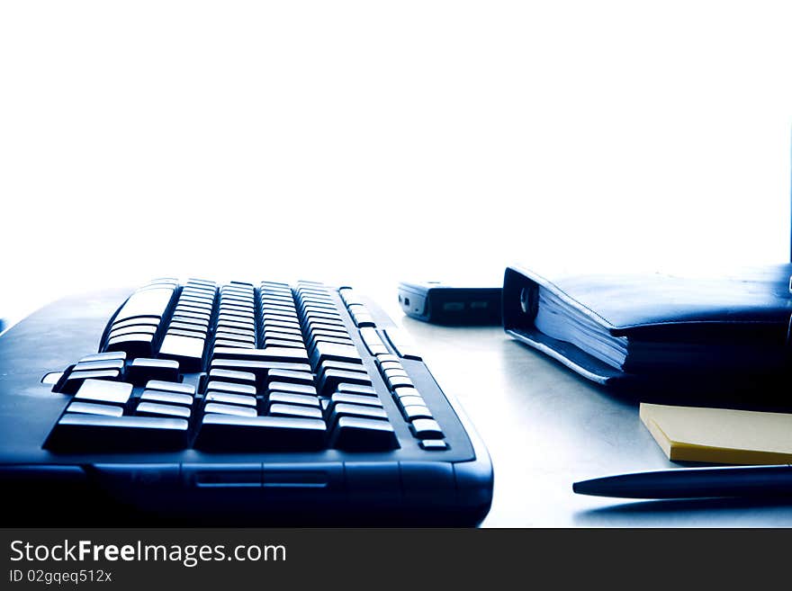 Keyboard on white